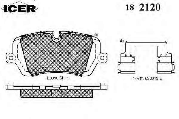 Колодки гальмівні (задні) Land Rover Range Rover 12-/Defender 19-/Discovery V 16-