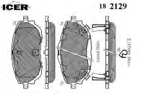 Колодки гальмівні (передні) Toyota Auris II 12-18/Corolla XI 13-18