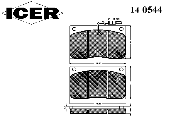 Комплект тормозных колодок, дисковый тормоз