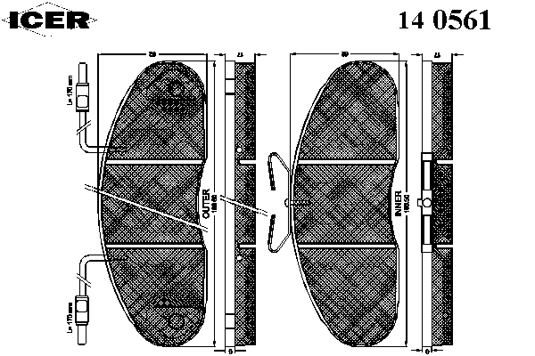 Комплект тормозных колодок, дисковый тормоз