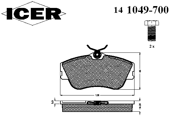 Колодки гальмівні (передні) VW T4 90-03