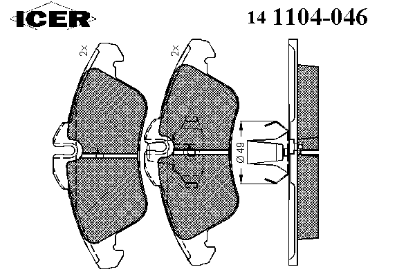 Колодки гальмівні (передні) VW LT 28-35 II/28-46 II 96-06 (без датчиків)