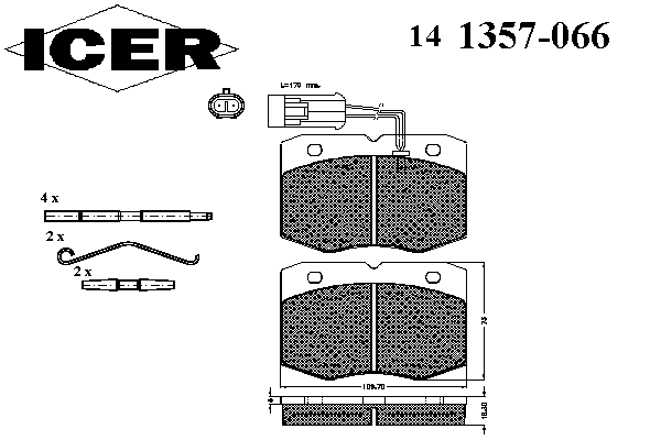 Комплект тормозных колодок, дисковый тормоз