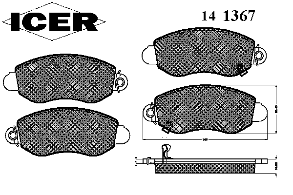 Комплект тормозных колодок, дисковый тормоз