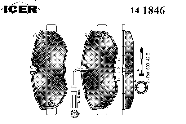 Комплект тормозных колодок, дисковый тормоз