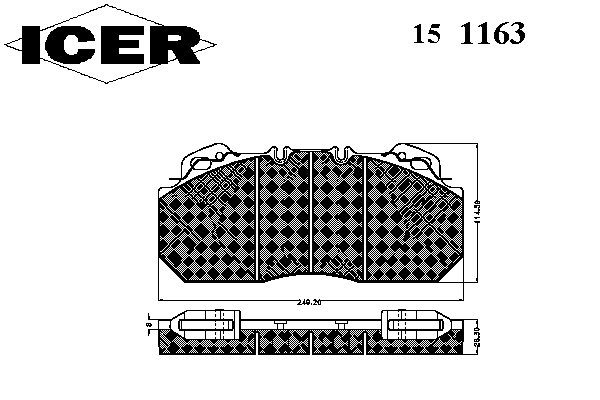 Комплект тормозных колодок, дисковый тормоз