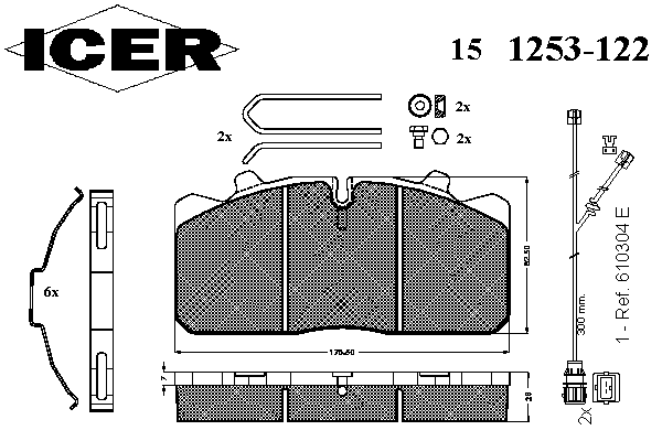 Комплект тормозных колодок, дисковый тормоз