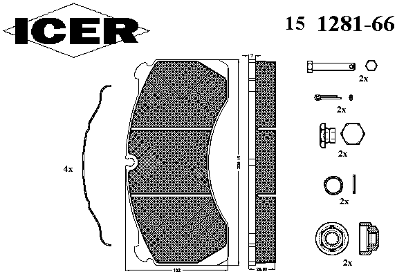 Комплект тормозных колодок, дисковый тормоз