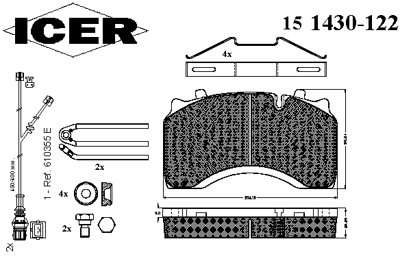 Комплект тормозных колодок, дисковый тормоз