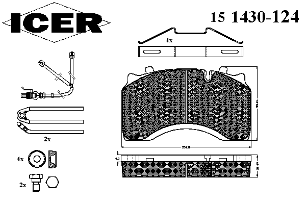 Комплект тормозных колодок, дисковый тормоз