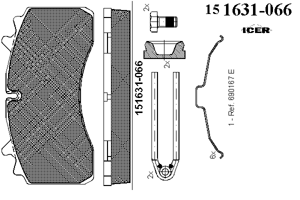 Комплект тормозных колодок, дисковый тормоз