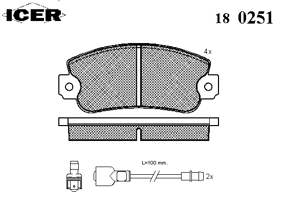 Комплект тормозных колодок, дисковый тормоз