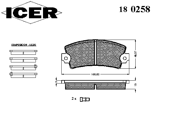 Комплект тормозных колодок, дисковый тормоз