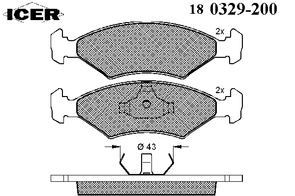 Комплект тормозных колодок, дисковый тормоз