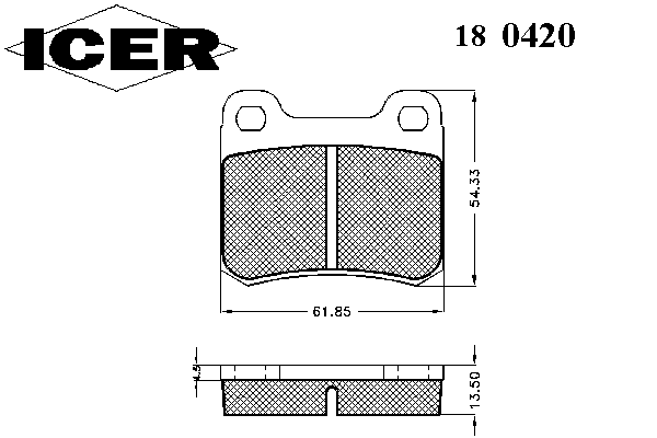 Колодки гальмівні (задні) MB 190 (W201) 82-93