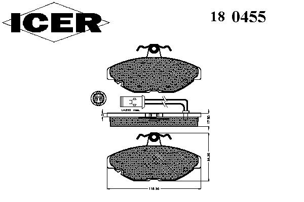 Комплект тормозных колодок, дисковый тормоз