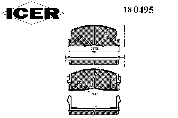 Комплект тормозных колодок, дисковый тормоз