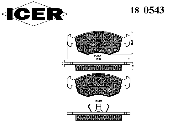 Колодки гальмівні (передні) Ford Escort IV-VI 83-02/Sierra 82-95/Scorpio 85-94/Granada II 77-85