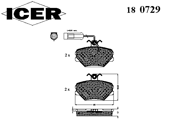 Комплект тормозных колодок, дисковый тормоз