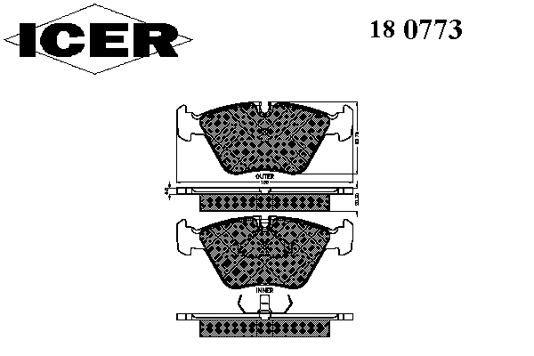 Колодки гальмівні (передні) BMW 3 (E36/E46) 92-06/5 (E34) 87-96/7 (E32) 87-94/Z3 (E36) 97-03
