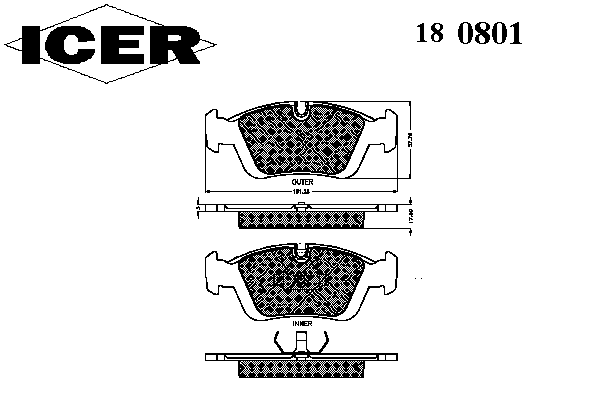 Колодки гальмівні (передні) BMW 3 (E36) 90-00/Z3 (E36) 95-00