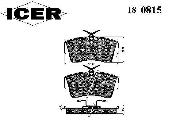 Комплект тормозных колодок, дисковый тормоз