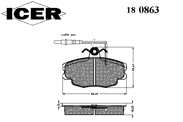 Комплект тормозных колодок, дисковый тормоз