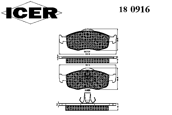 Колодки гальмівні (передні) Ford Mondeo I/II 93-00/Scorpio I/II 85-98