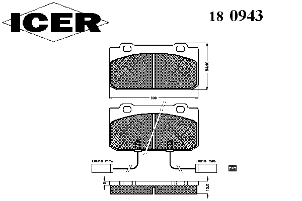 Комплект тормозных колодок, дисковый тормоз