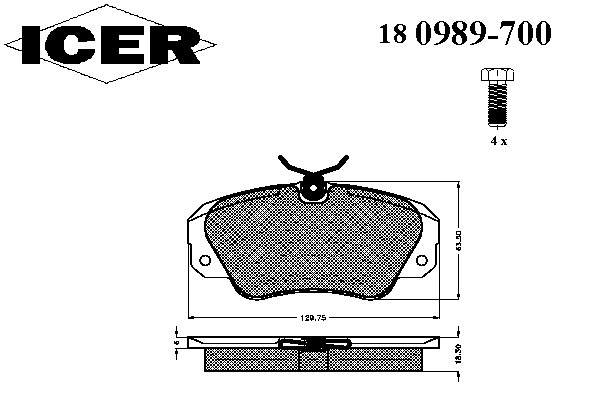 Колодки гальмівні (передні) Opel Omega A/B 86-03/Senator B 87-93