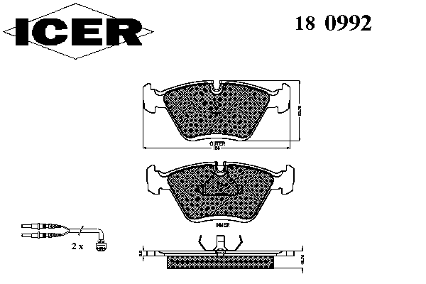 Комплект тормозных колодок, дисковый тормоз