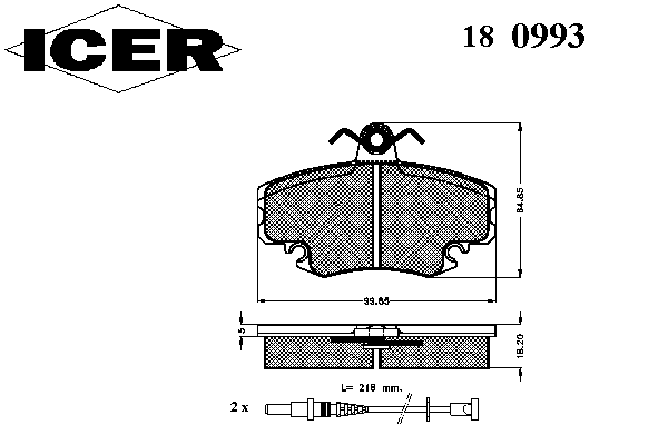 Комплект тормозных колодок, дисковый тормоз