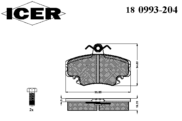 Гальмівні колодки, дискове гальмо (набір)