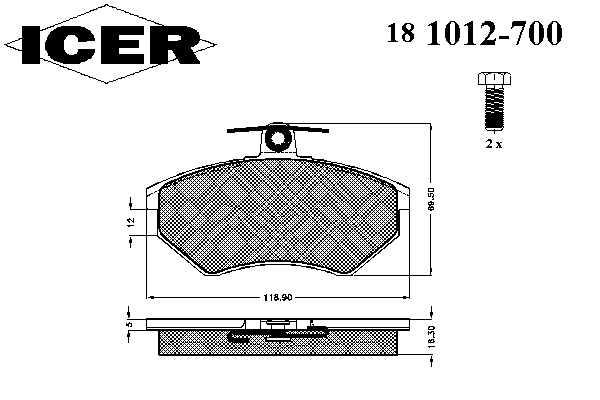 Колодки гальмівні (передні) Seat Cordoba/Ibiza/Toledo 93-02/VW Golf 86-02/Passat B2/B3/B4 85-97