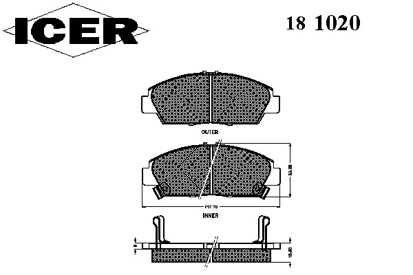Колодки гальмівні (передні) Honda Accord V 92-98/Prelude III/IV/V 86-01/Rover 600 93-00
