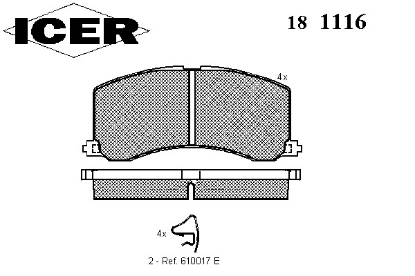 Колодки гальмівні (передні) Suzuki Baleno 95-02