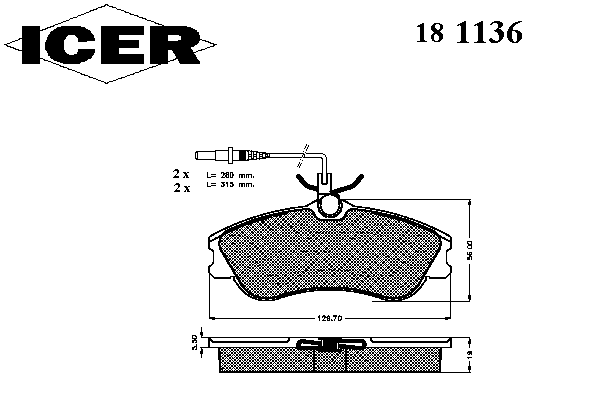 Комплект тормозных колодок, дисковый тормоз