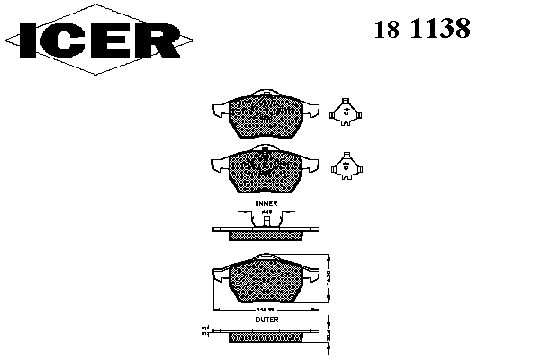 Колодки гальмівні (передні) Audi A4 94-01/VW Passat B3/B4/B5 96-00