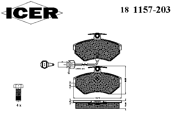 Колодки гальмівні (передні) Audi A4 94-08/Seat Exeo 08-13/VW Passat B5 96-00 (+датчики)