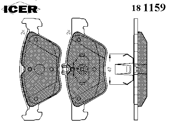 Колодки гальмівні (передні) MB E-class (W210/S210)/CLK-class (C208) 95-03/SLK-class (R170) 00-04