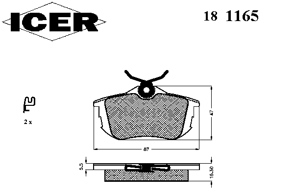 Комплект тормозных колодок, дисковый тормоз