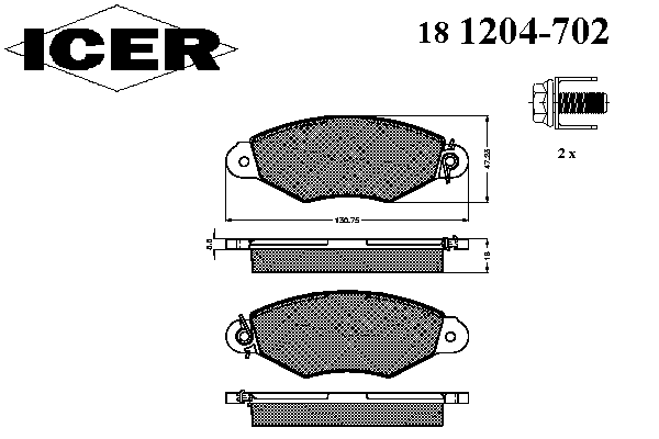 Колодки гальмівні (передні) Citroen Xsara 97-05