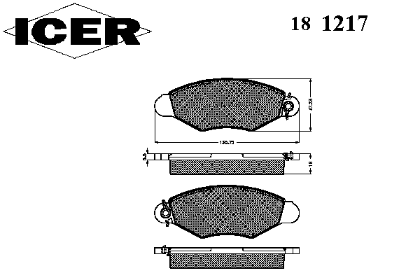 Комплект тормозных колодок, дисковый тормоз