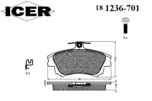 Колодки гальмівні (передні) Mitsubishi Carisma 95-06/Volvo S40 I/V40 95-04