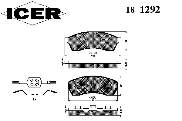 Комплект тормозных колодок, дисковый тормоз