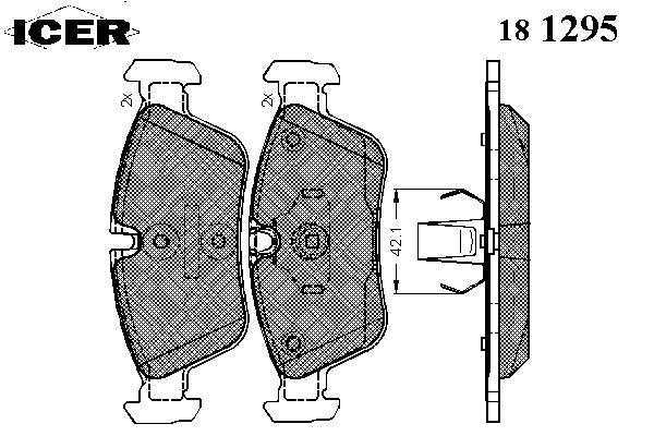 Колодки гальмівні (передні) BMW 3 (E36) 91-00/3 (E46) 98-06/Z3 (E36) 95-03/Z4 (E85) 02-09