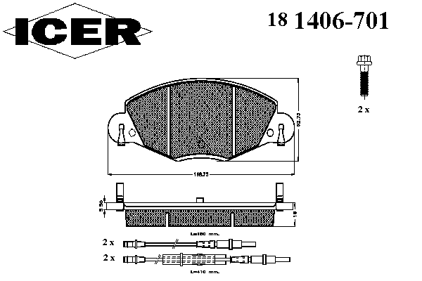 Колодки гальмівні (передні) Citroen С5 01- (+датчики)
