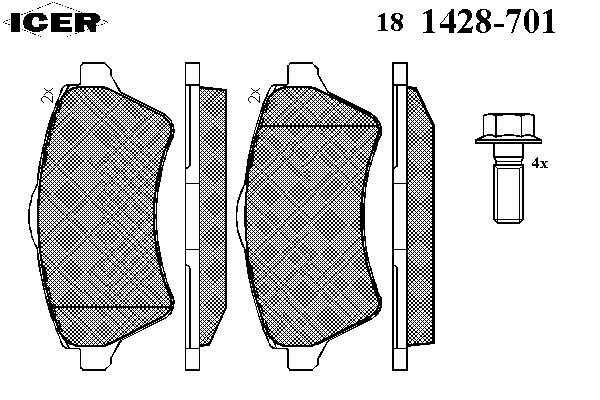 Колодки гальмівні (передні) Land Rover Freelander 98-06