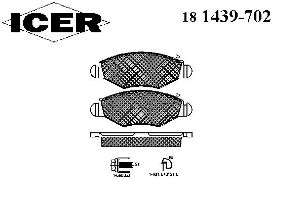 Колодки гальмівні (передні) Peugeot 206 98-/Peugeot 206+ 09-13/Peugeot 306 93-01