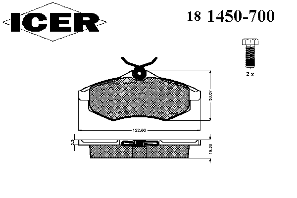 Колодки гальмівні (передні) Citroen C2 03-12/Citroen С3 02-